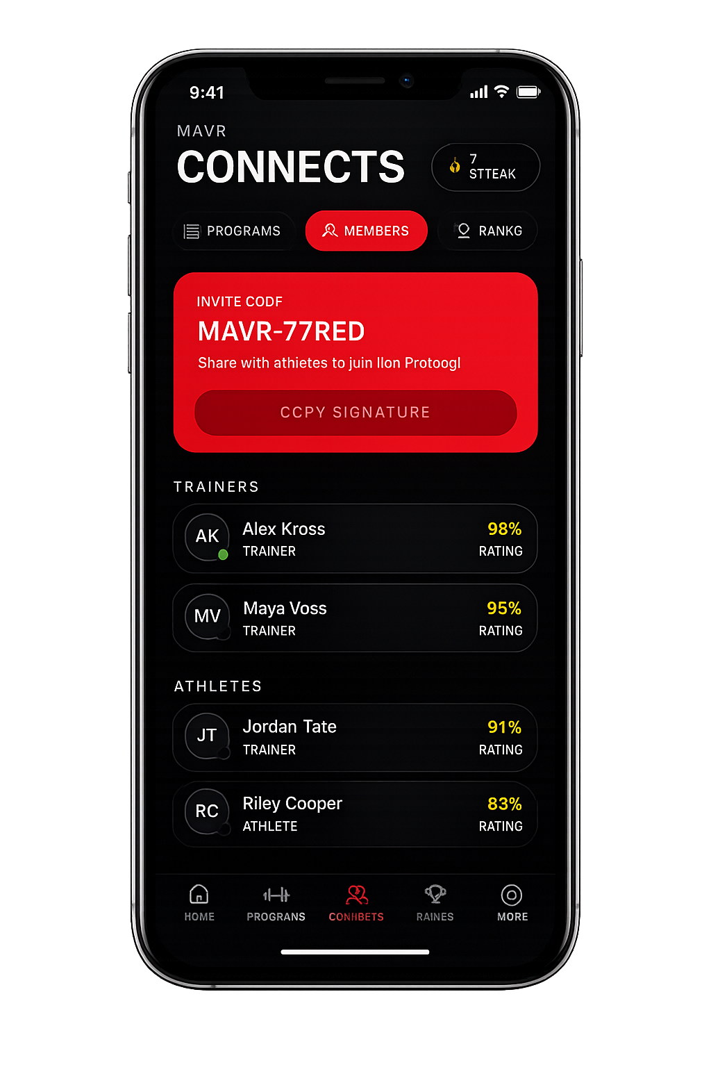 MAVR apparel bridge — connect and redeem product code